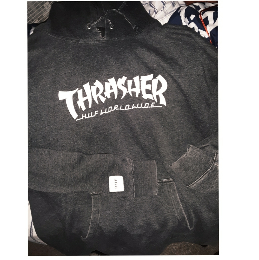 Huf X Thrashers Asia tour limited  edition  hoodi